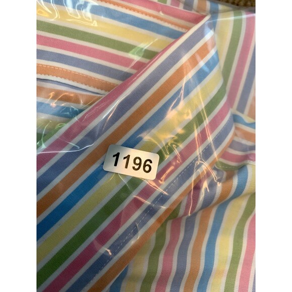 Brooks Brothers Button Shirt Mens 2XL Long Sleeve Non Iron Striped Preppy Cotton - Picture 7 of 7